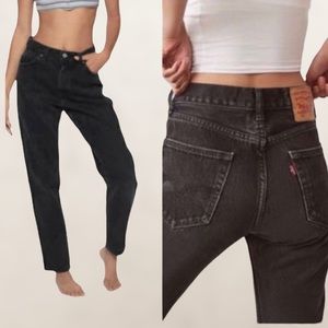 Vintage 505 Levi’s Orange Tab Black Straight Leg Jeans